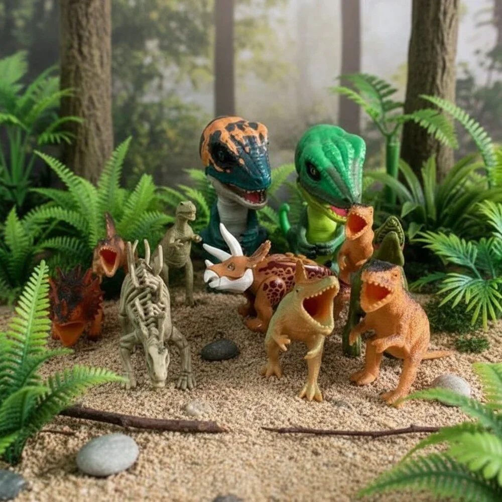 Dinosaur Action Figure Collection - T-Rex, Raptor &‎ Prehistoric Creatures Set